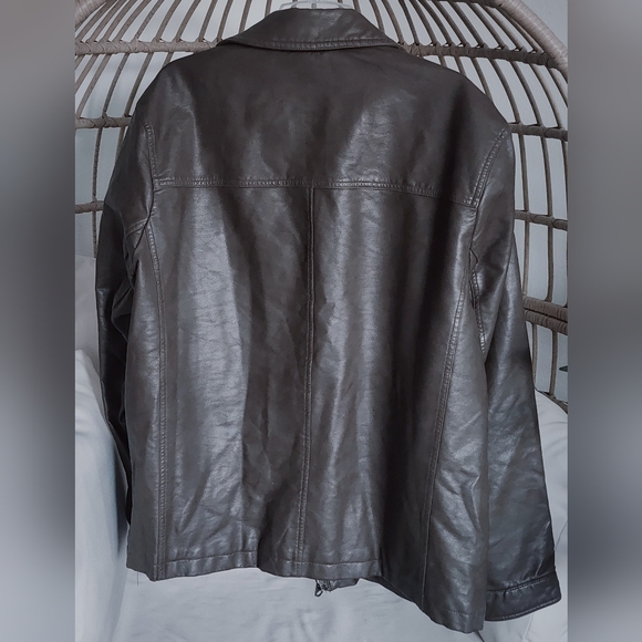 Dockers Men's Faux Leather Lined Water Resistant Shell Snap Cuffs Pockets Sz XL - Picture 11 of 14